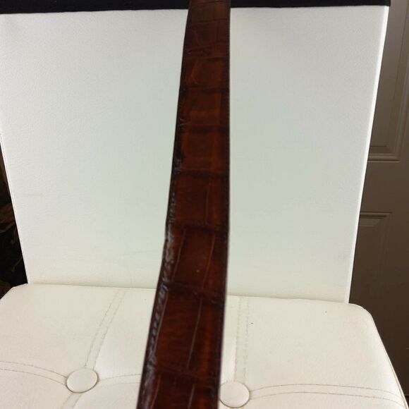 Lady Canterbury brown croco leather belt - Picture 5 of 16